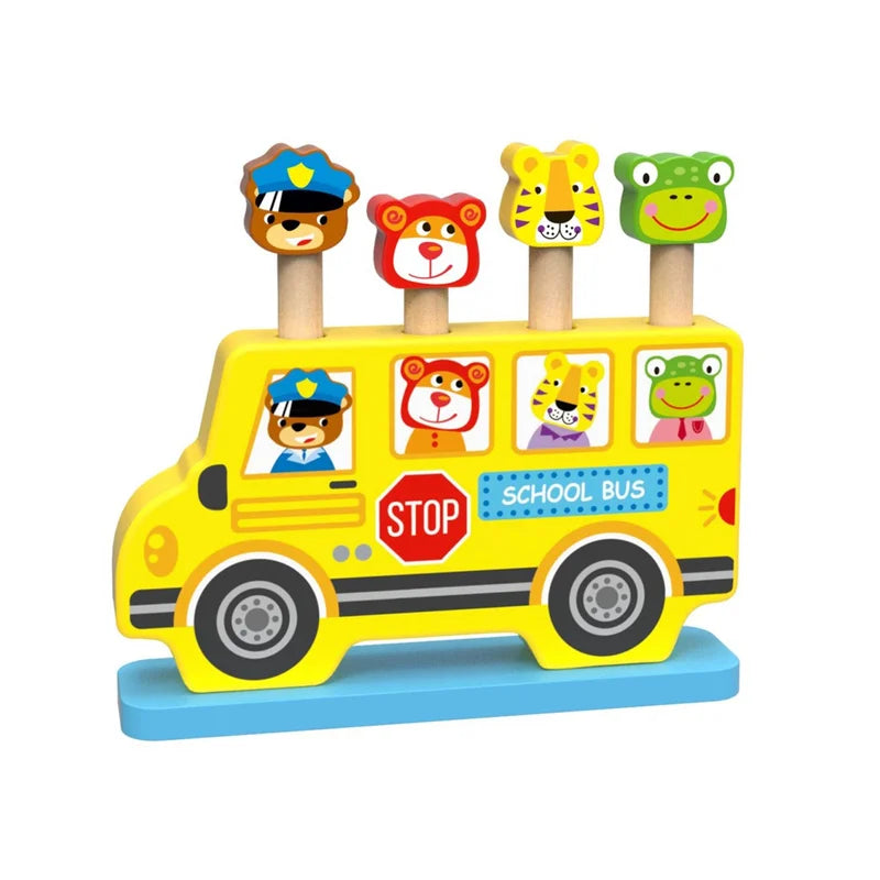 Wooden Pop Up School Bus