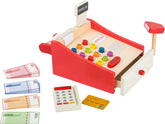 Cashier with receipt roll