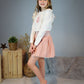 Pleated Smocking Skirt Junior Misty Rose