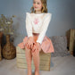 Pleated Smocking Skirt Junior Misty Rose