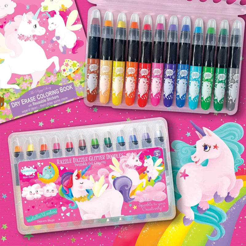 Unicorn Magic Glitter Doodle Gel Crayons