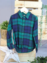 Tartan Shirt Junior Boy Deap Teal
