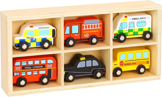 Wooden Toy Car Set