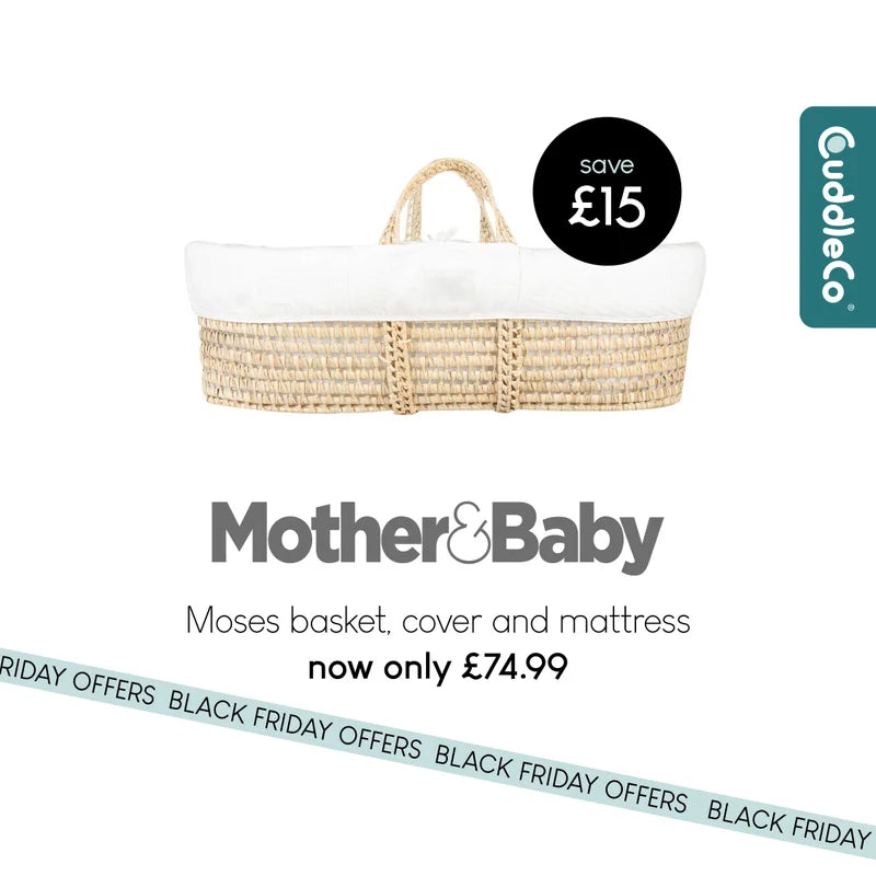 Mother & Baby Moses Basket, Cover and Mattress