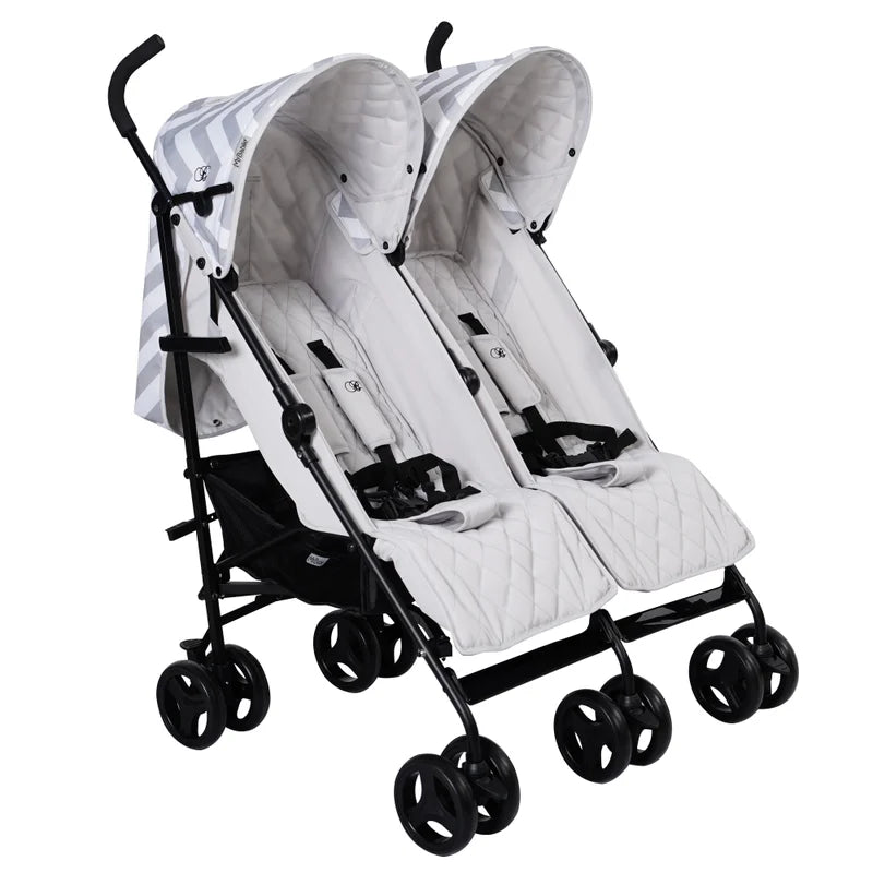 My Babiie MB11 Billie Faiers Grey Chevron Double Stroller