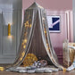 Canopy Dome Over Bed Canopy Cotton Grey