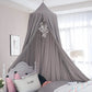 Canopy Dome Over Bed Canopy Cotton Grey
