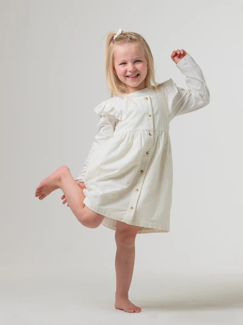 Pinafore Dress Cannoli Cream