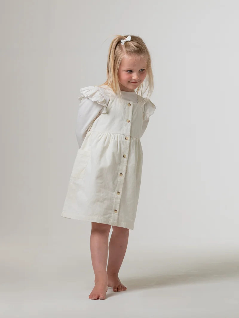 Pinafore Dress Cannoli Cream