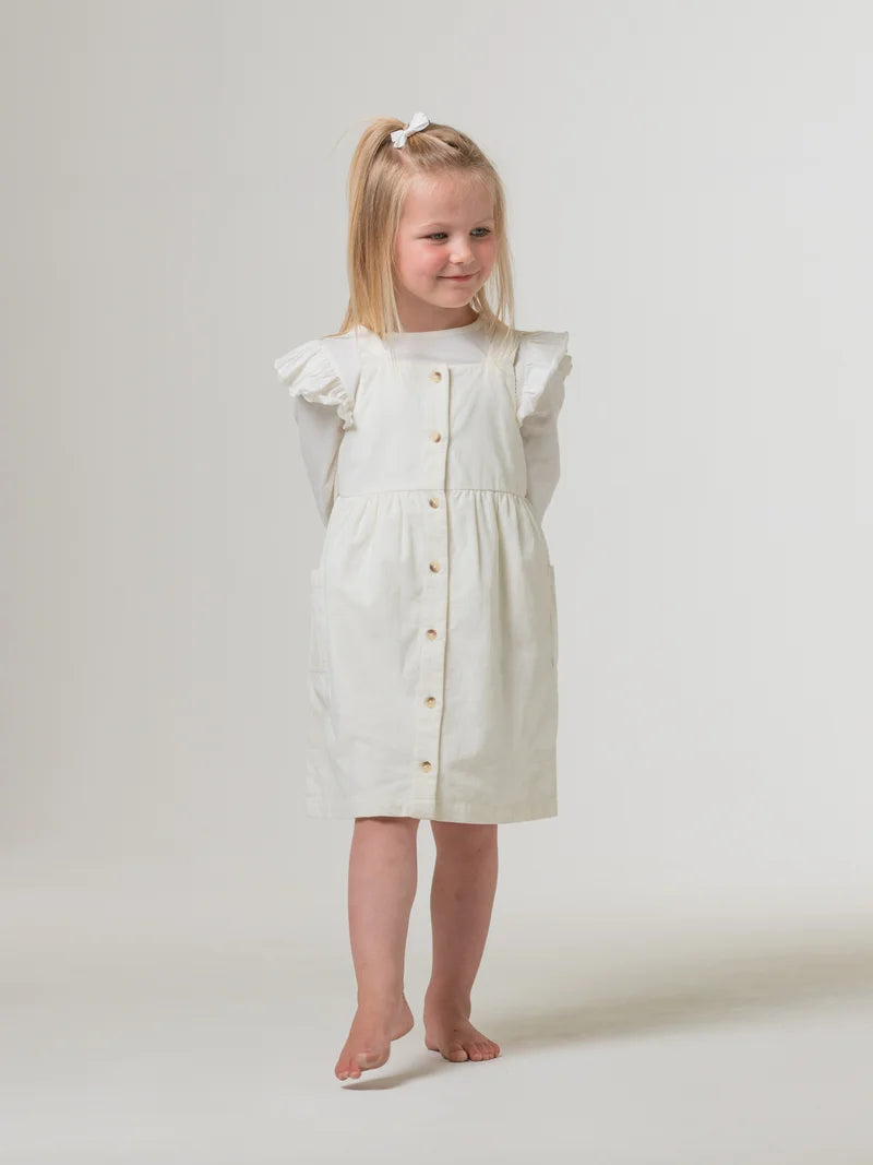 Pinafore Dress Cannoli Cream