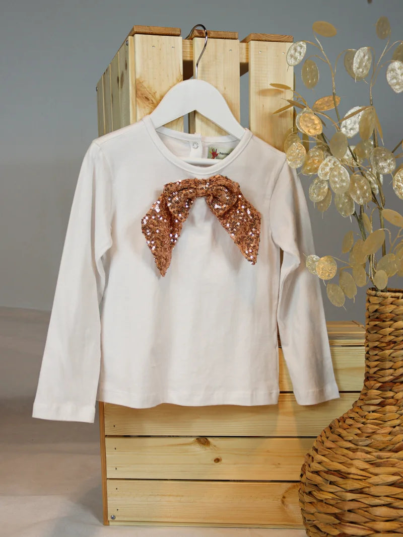 Sequin Bow Top Mini Girl Snow Girl