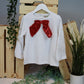 Top With Sequin Bow Snow White