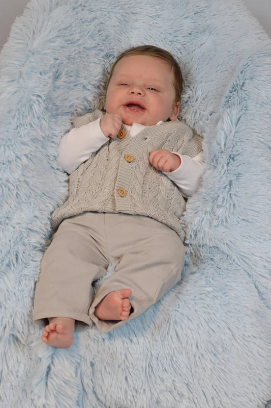 Baby Boy Heavy Knit Sweater Winter Sky