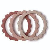 Mushie Flower Bracelet 3-Pack Blush/Ro