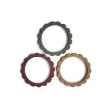 Mushie Flower Bracelet 3-Pack Berry/Dr