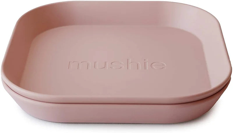 Mushie Dinner Plate Square Blush