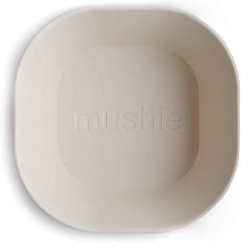 Mushie Dinner Bowl Square Ivory