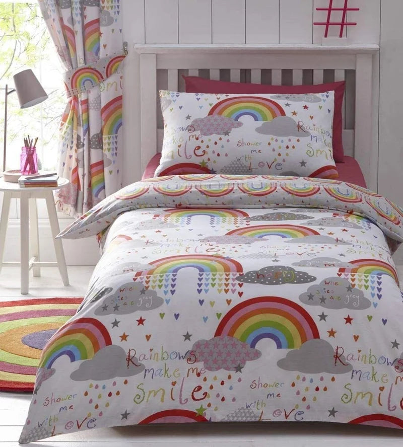 Clouds & Rainbows Single Duvet Set with Pillow Case