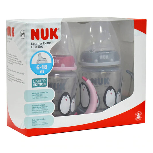 NUK Learner Bottle 2Pack Monochrome Girl