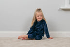 Velvet PP Collar Set Junior Girl Dress Blue
