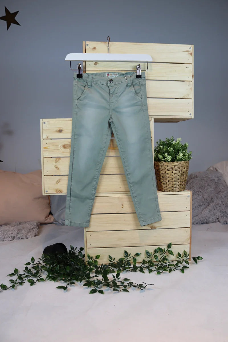 Twill Jeggings - Frosty Green